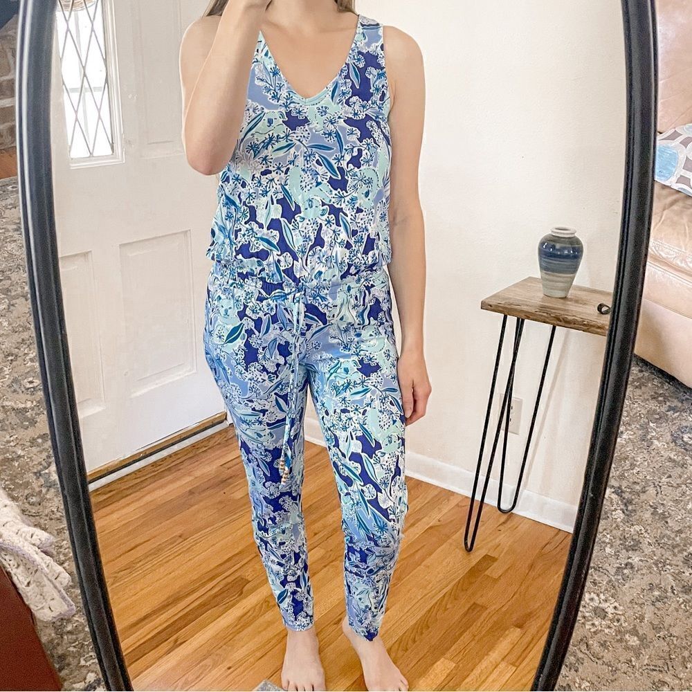 Lilly Pulitzer Paulina Jumpsuit Royal Purple Koalafications XS